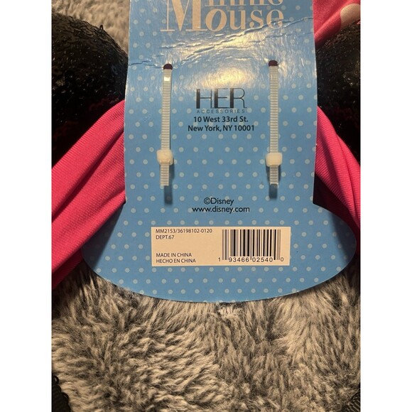 NWT H.E.R. Accessories Girls Disney Minnie Mouse Ears Headband Sequin Ages 3+ - Picture 3 of 3